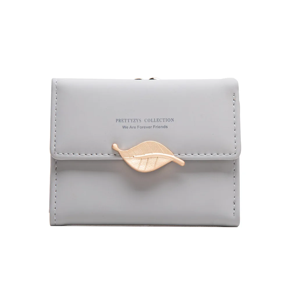 

Women Wallet PU Material Coin Purse High-capacity Card Holder Snap Closure and Zipper Closure Matcha Green Light Grey Light Pink