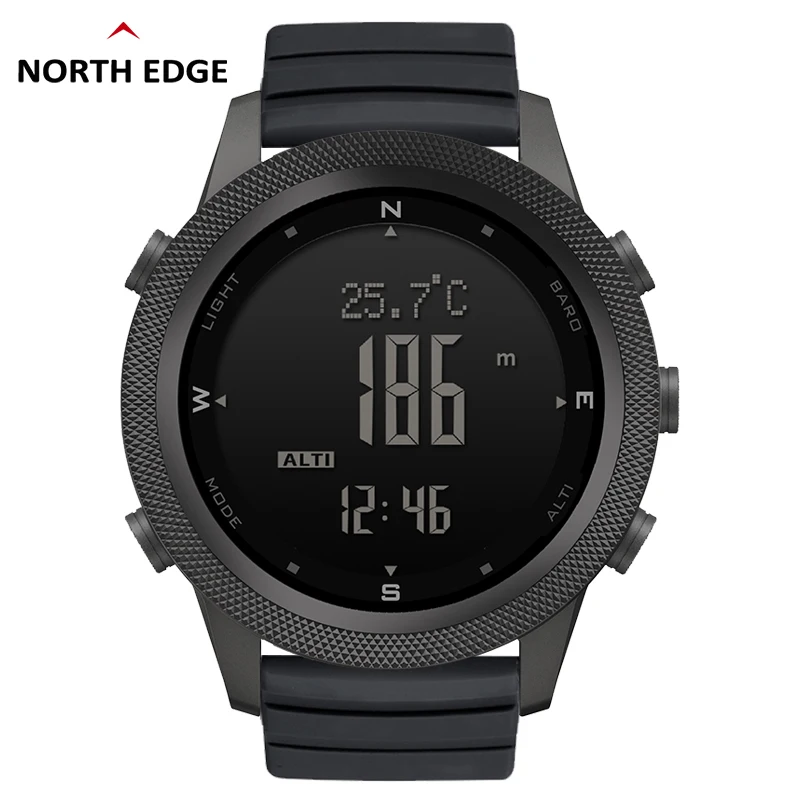

NORTH EDGE Outdoor Sport Watch 50M Waterproof Digital Watch Men Altimeter Barometer Compass Stopwatch Wrist Watch Men's Clock