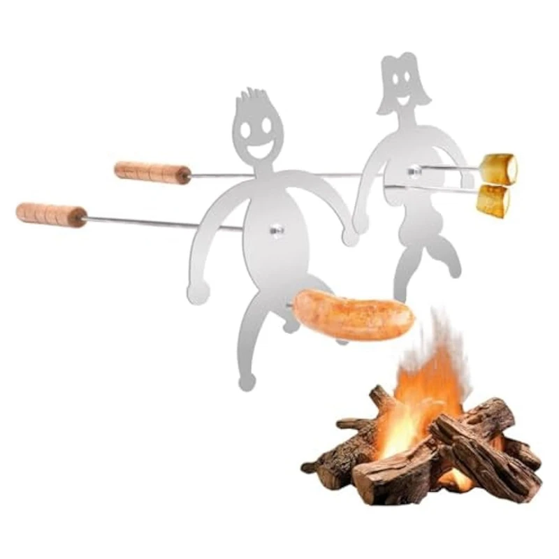 Hot Dog Grill Sausage Roller And Marshmallow Stick Set