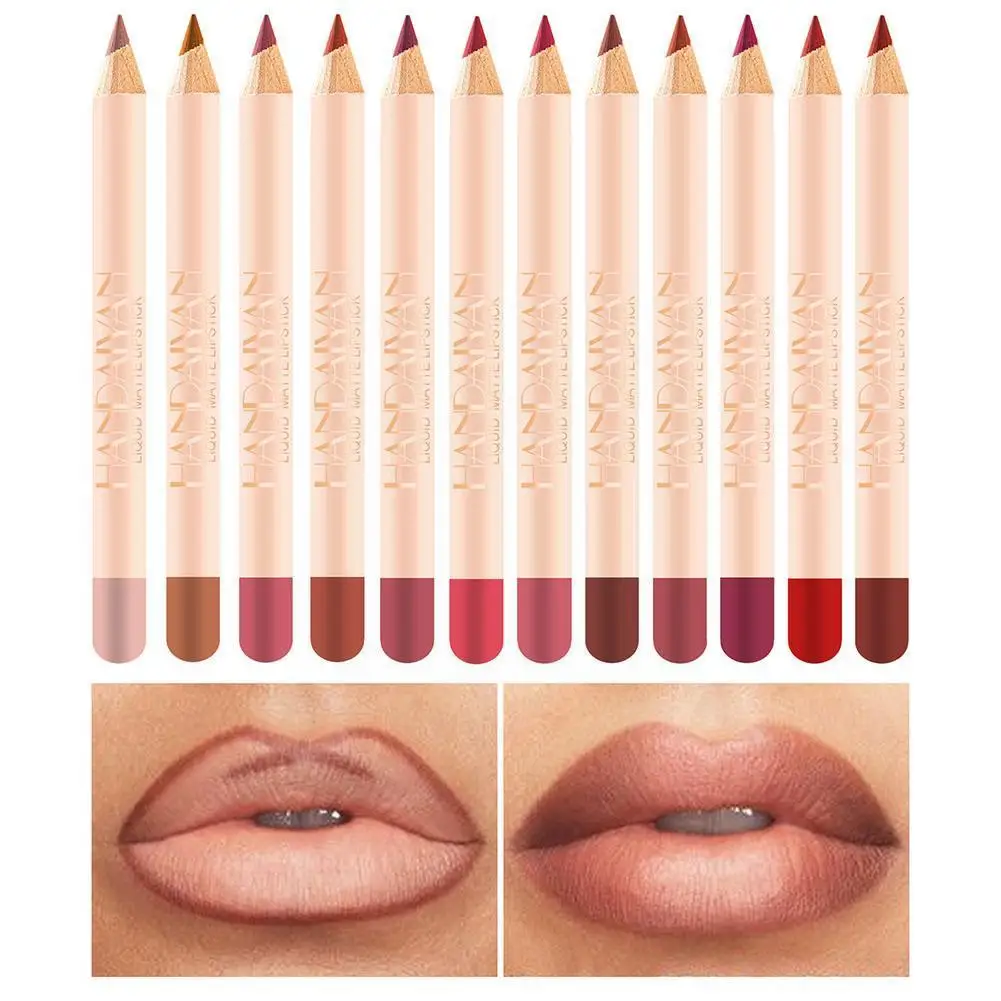 

12 Colors Professional Lipliner Pencil Lipstick Pencils Long Lip Waterproof Ink Lasting Makeup Makeup Cosmetic Moisturizer V9T1