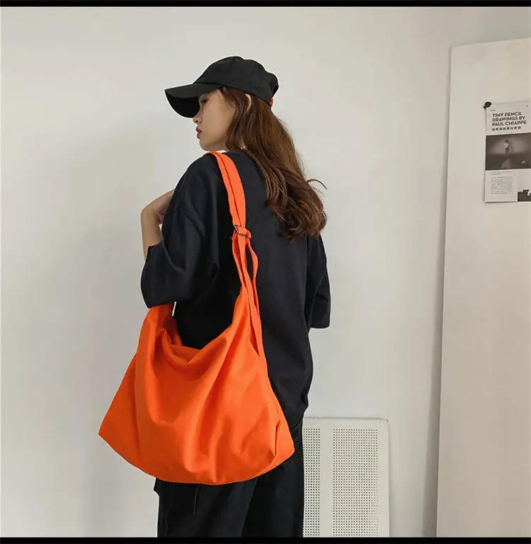 

Fashion Versatile Messenger Bag Women's Large Capacity Retro Canvas Bag Students' Bag Simplicity Tote Bag bolsa de mujer sac 가방