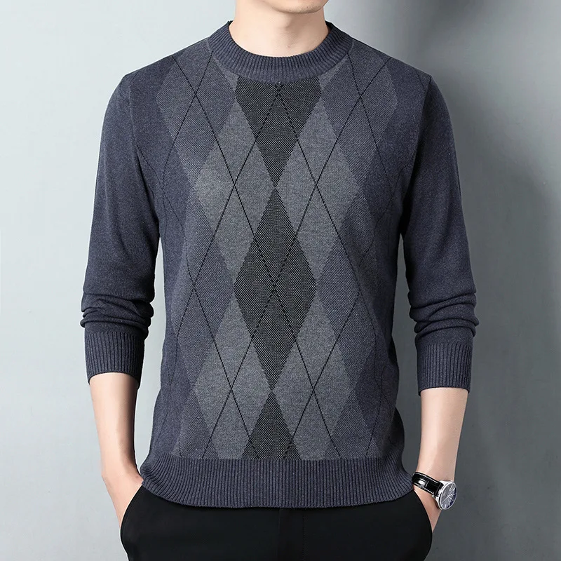 

2023 Pullover Shirt Sweater Men O Neck Knit Pullover Men Winter Fashion Warm Sweater for Men Clothing Business Sweater