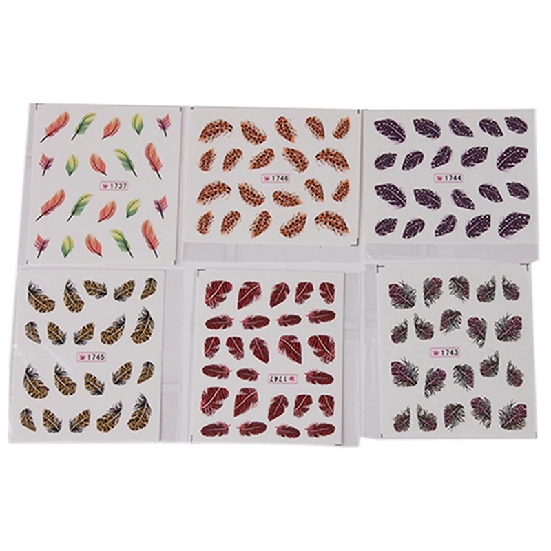 Фольга для ногтей перо розовая и синяя фольга бумажная переводная наклейка