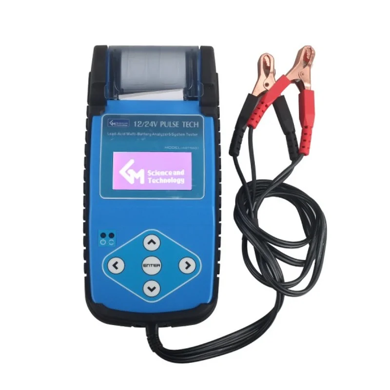 

Car Battery Tester Power System Analyzer with Printer 12V 24V Battery Test & Cranking Test & Charging Test & Max Load Test
