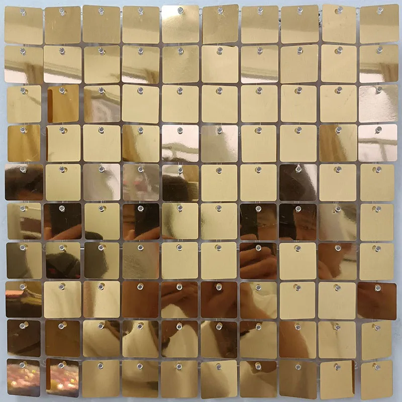 

Квадратные панели с блестками CANYAN 24 шт. золото/серебро