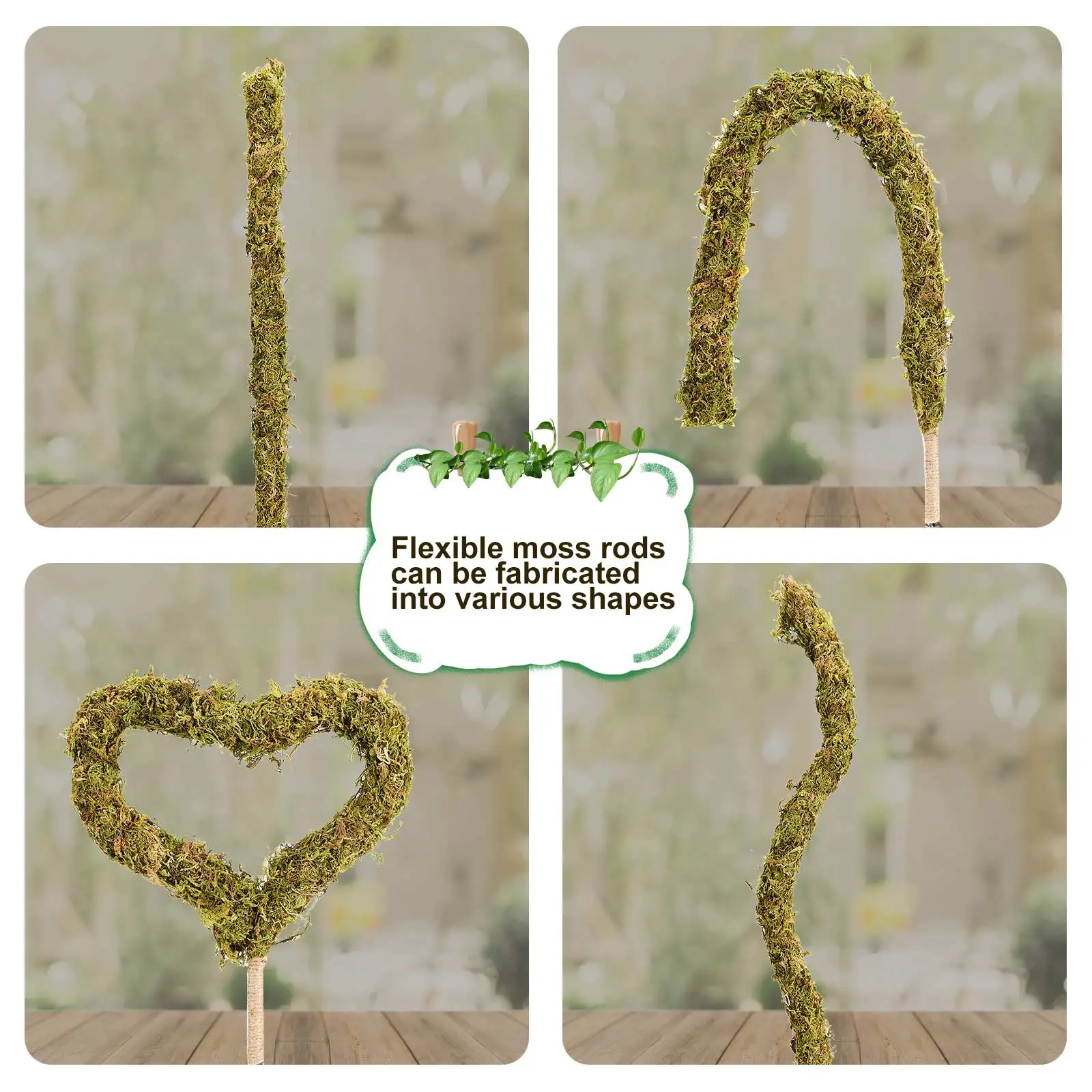 

Moss Stick Props Stackable Durable Coconut Palm Sticks DIY Natural Environment. Bendable Vine Modeling Plant Climbing Pole