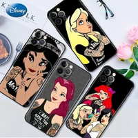 tattoo girl princess case for iphone 13 12 mini 11 pro 7 8 xr x xs max 6 6s plus se 2022 tpu fitted capa soft phone cover