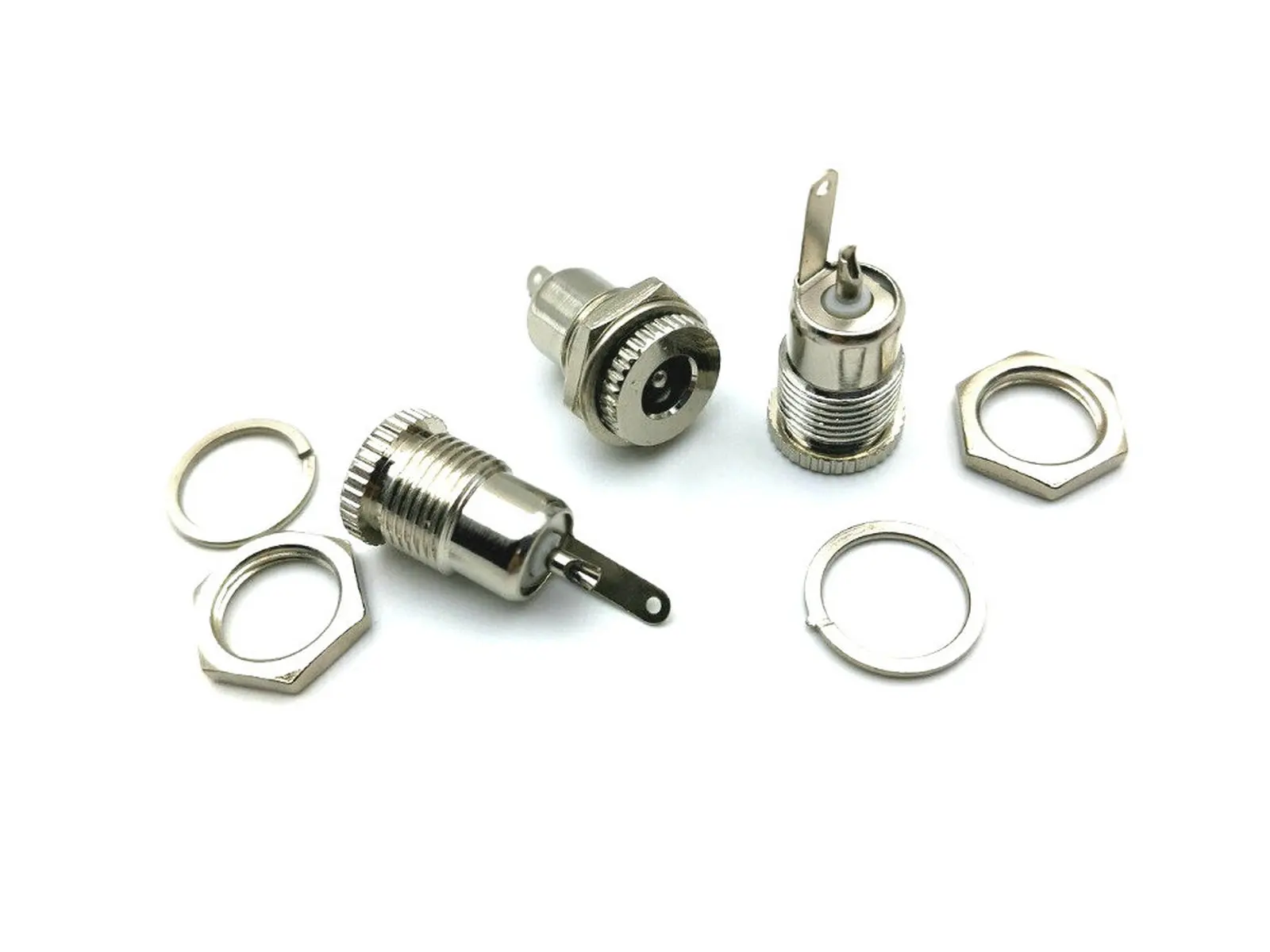 100 шт. латунный разъем питания 5 мм 2 гнездовой постоянного тока - купить по