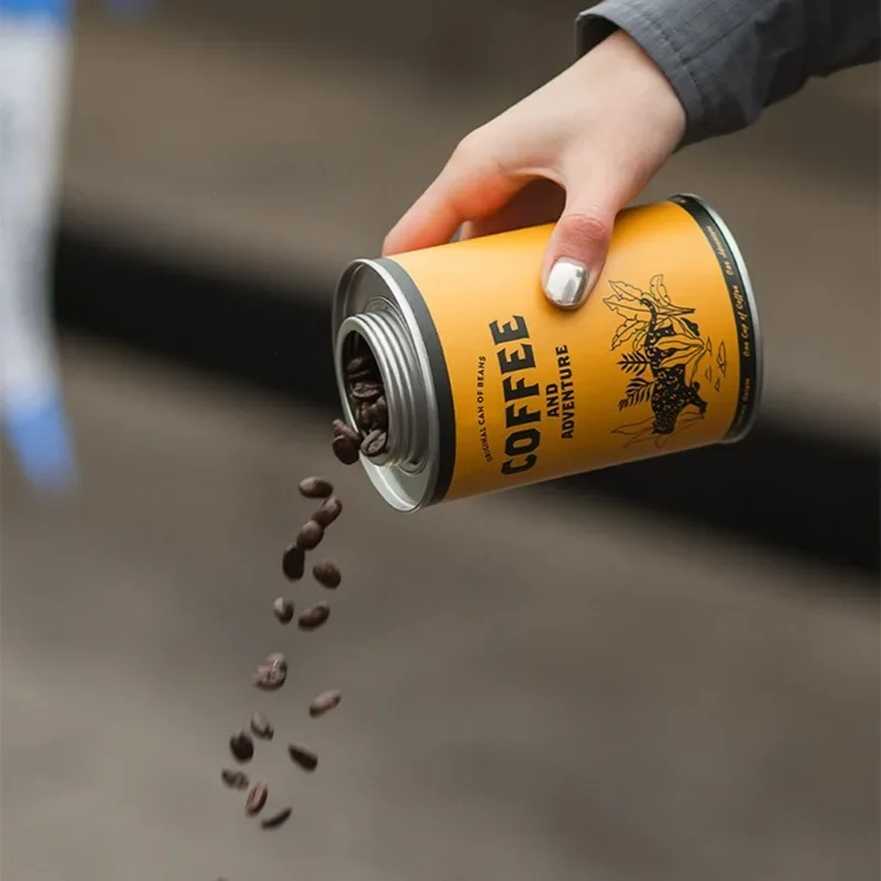 Портативная герметичная банка для кофейных зерен жестяная кемпинга 150 г/200 г