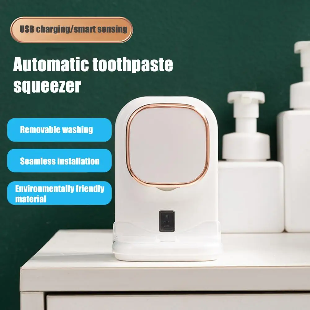 

Usb Charging Toothpaste Dispenser Bathroom Accessory Automatic Sensor Electric Toothpaste Dispenser for Kids Long-lasting