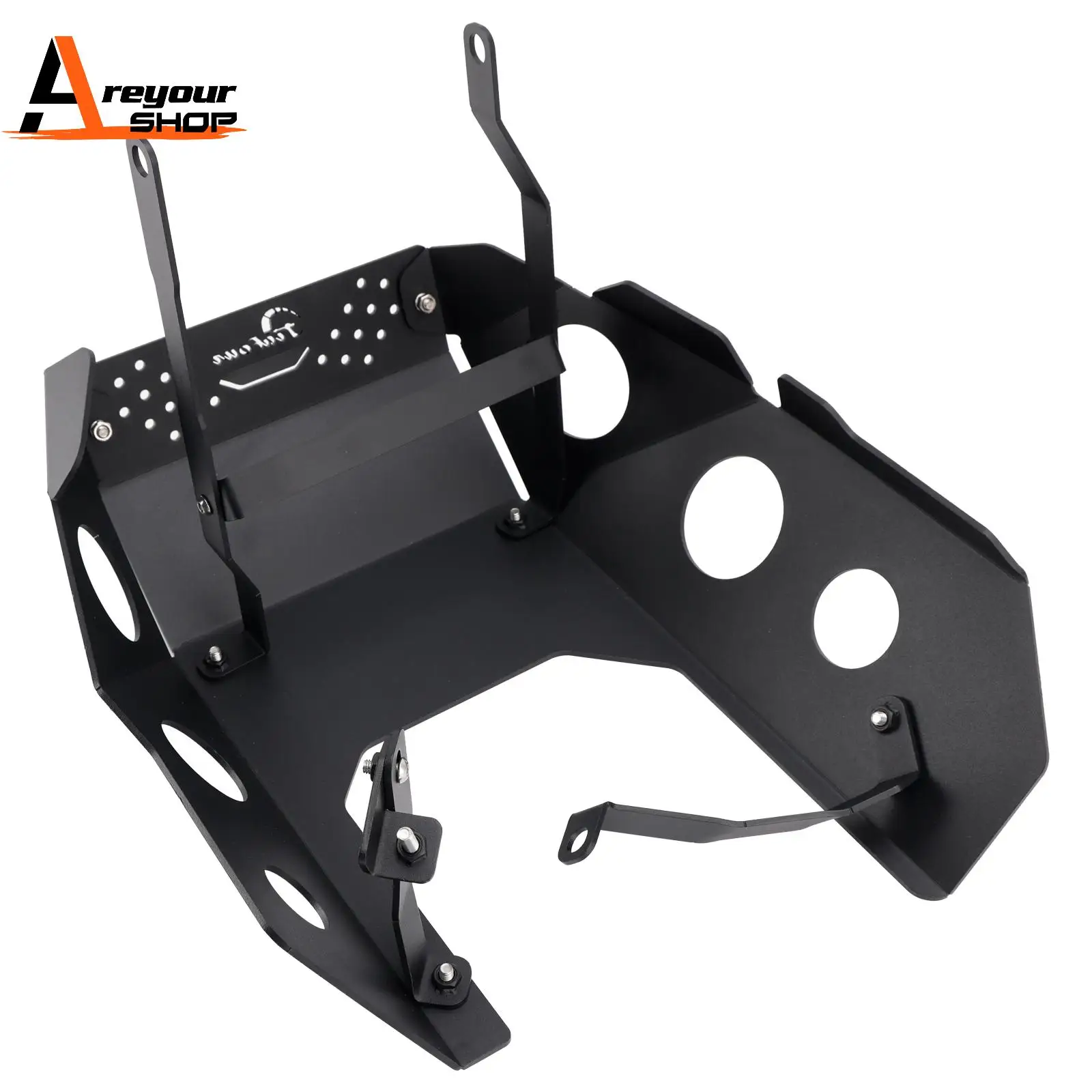 Фото Защитная пластина двигателя AREYOURSHOP из черного алюминия для Honda SCL500 CL500 2023 2024 2025 №1