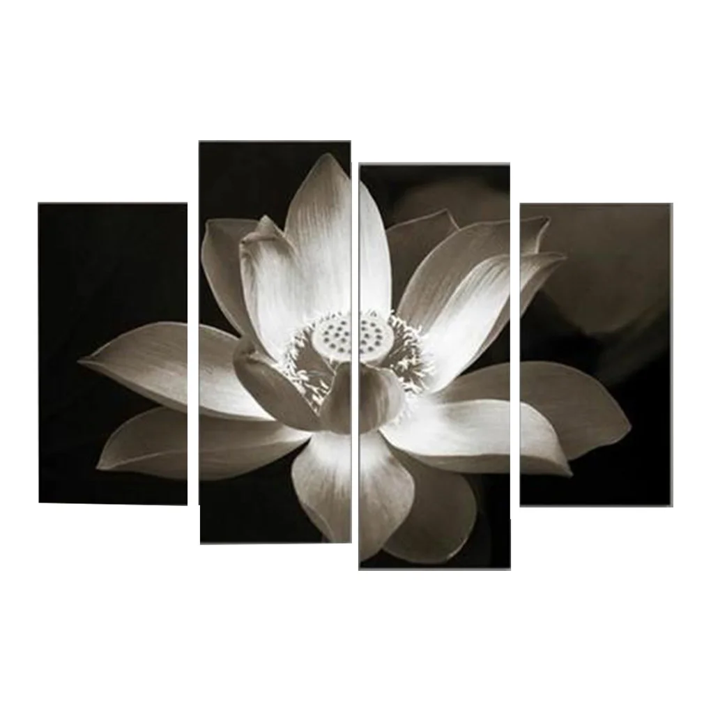 

Canvas Painting Ink Decor Craftsmanship Waiting Area Lotus Paintings