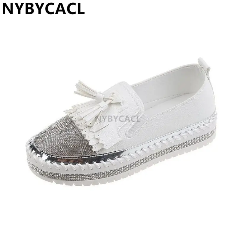 2023 Summer Luxury Bling Bow Slippers Women Sequined Girl Shoes Outside Fashion Platform Slippers For Women Korean Shoes Shallow