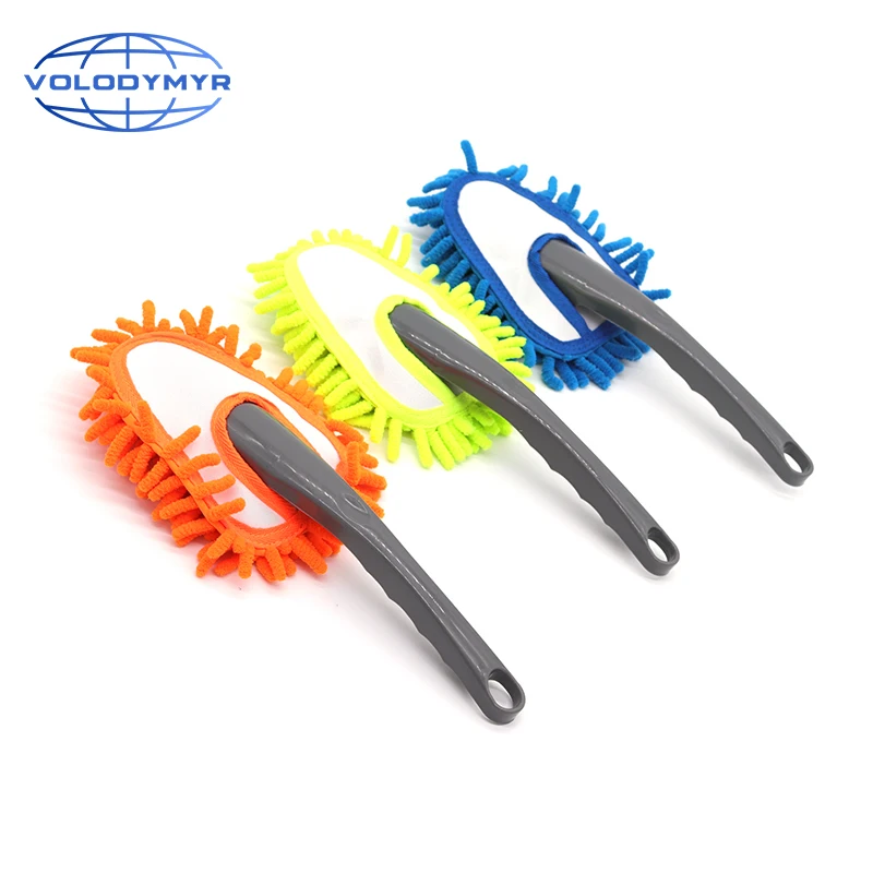 

Wax Brush Washable Microfiber Window Cleaner Plastic Long Handle for Car Interior Cleaning Dirt Dust Washing Auto Detailing