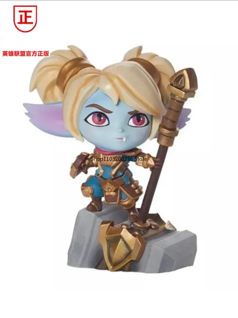 Фото Оригинальные LOL League of Legends Poppy Keeper of The Hammer Q версия аниме фигурки героев Коллекционные украшения модель игрушки подарок №2