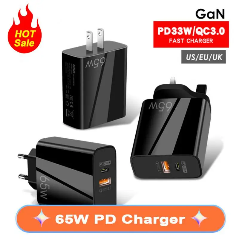 

PD 65W USB зарядное устройство Быстрая зарядка QC 3,0 быстрое настенное зарядное устройство для телефона адаптер для iPhone 13 12 Pro iPad Huawei Xiaomi Samsung 2022