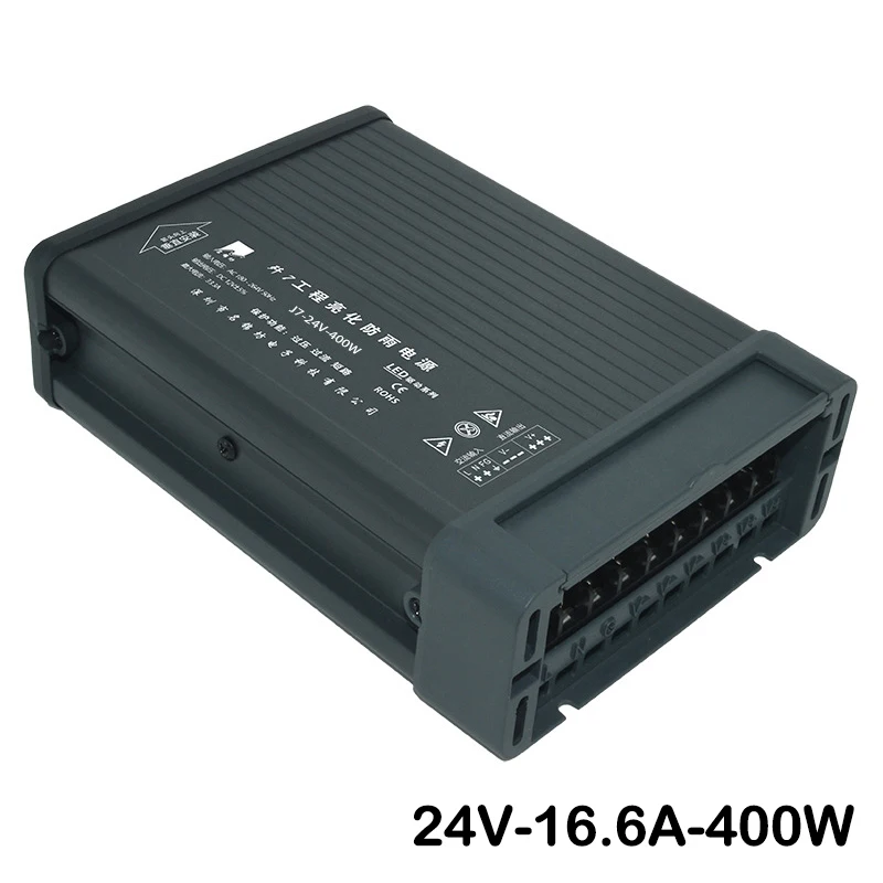 

AC 180V-250V LED Switching Power Supply 24V 400W Double Tube Positive Excitation Rainproof Switching Power Supply Driver Power