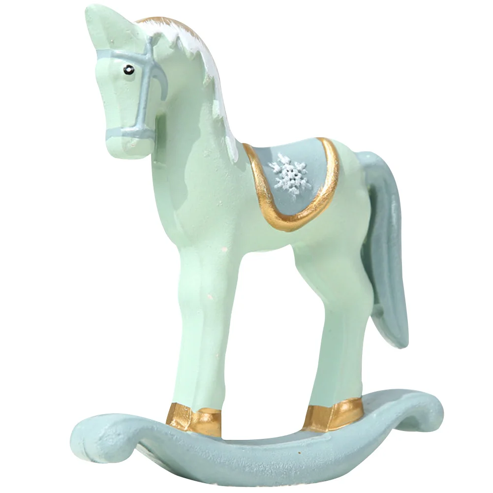 

Horse Ornament Rocking Wooden Christmas Wood Party Desktopstatue Hobbyhorse Room Tabletop Fillersdashboard Decoration Car