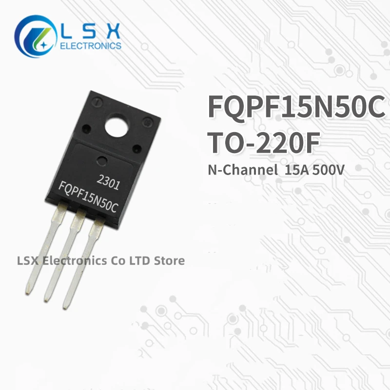 

10PCS NEW Original Factory Direct Sales FQPF15N50C TO-220F Encapsulation N Channel MOS Field effect transistor 15A 500V
