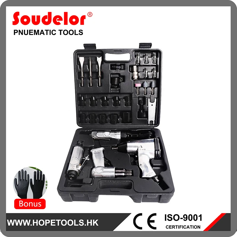 Ui-005K Tool Kit Automobile Hot Selling Super Duty Pneumatic 34PCS Air Tool Set