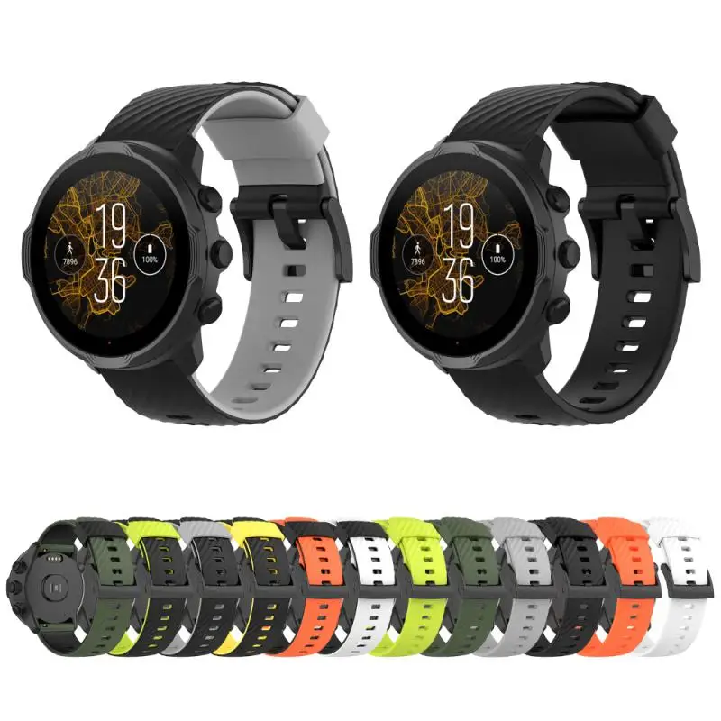 

Ремешок силиконовый для Suunto 7, сменный Браслет для Suunto 9 Baro/9 Spartan/9 GPS