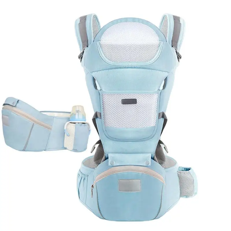 Newborn Baby Carrier Summer Baby Carrier Toddler Sling 360 Ventilation Hood Reflective Strip Head Protection Storage Bag Kids
