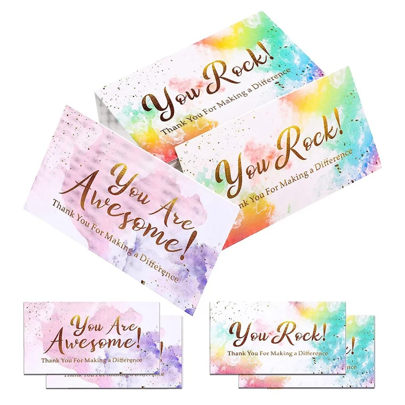 

200PCS Colorful Thank You Thank You Note Card Greeting Card For Making A Difference Card