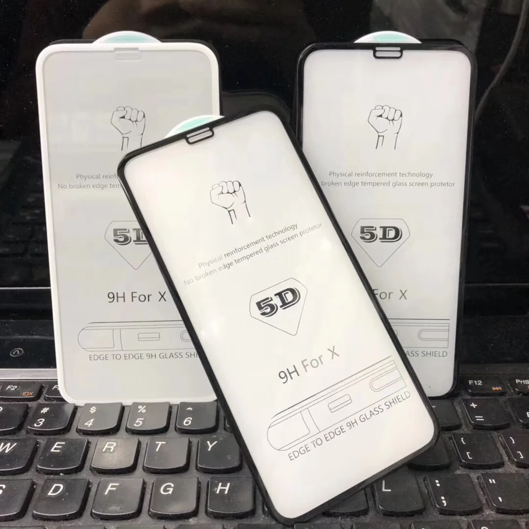 50pcs 5D Curved Tempered Glass 9H Screen Protector Full Cover Film Guard For iPhone 13 Pro Max 12 Mini 11 XS XR X 8 7 6 Plus SE