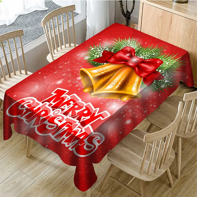 

Waterproof Tablecloth Christmas Dining Party Oilproof Rectangular Square Table Cover for Kitchen Tabletop Decoration New Year