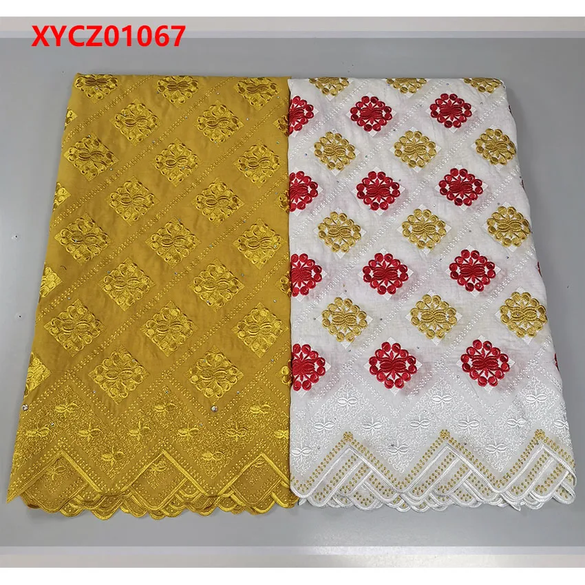 

Африканский Хлопковый Край печать 5 ярдов кружевная ткань XHLZ18059B