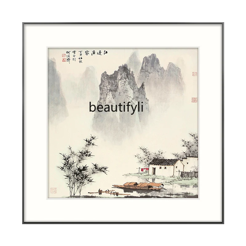 

HJ Landscape Painting Chinese Decorative Painting Sofa Background Wall Paintings Wallpaper