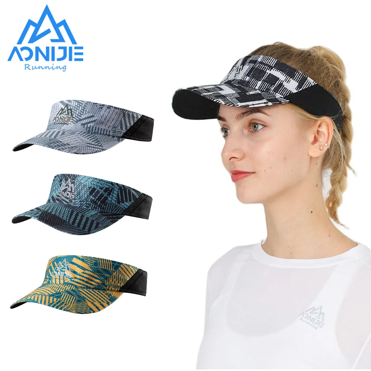 

Кепка AONIJIE E4611 унисекс для спорта на открытом воздухе, летняя Солнцезащитная шапка с регулируемым ремешком для бега, гольфа, рыбалки, марафона