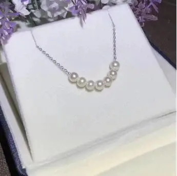 

7-8mm white Freshwater pearl Necklace accessories 925 silver Jewellery