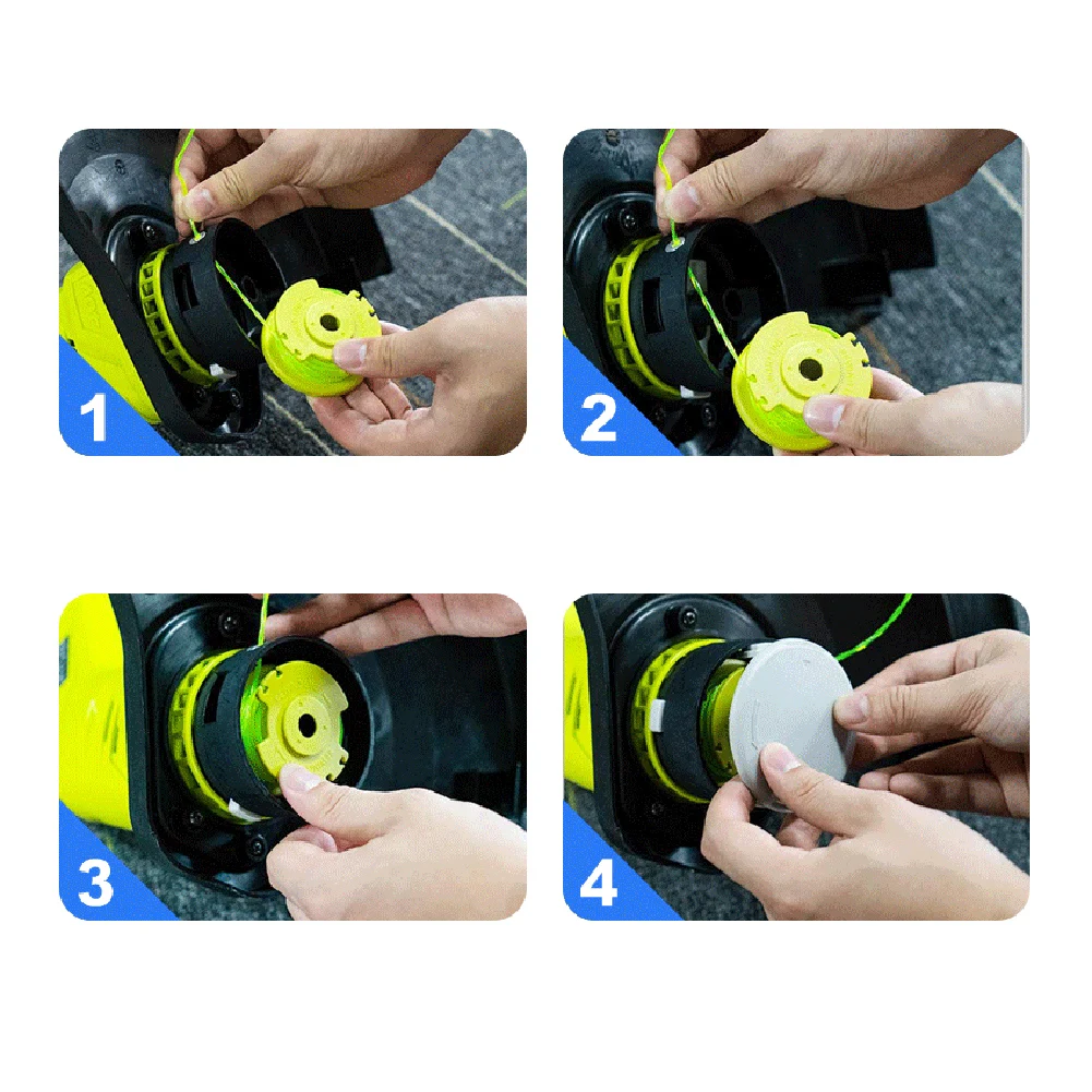 

9pcs Trimmer Spool With Cover For Ryobi Plus+ AC80RL3 11 FT/0.080-Inch Spool Replacement Spool Line Garden Power Accessory