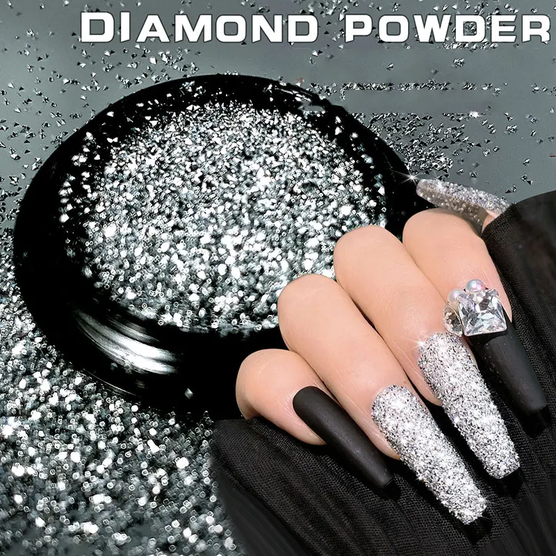 

1 Box Nail Glitter Powder Reflective Nail Glitter Crystal Shiny Nail Dust Bright Shining Nail Diamond Powder Manicure Decoration