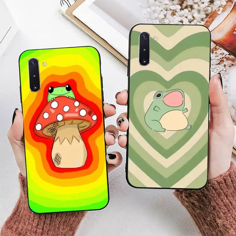 

Cottagecore Frog Mushroom Phone Case for Samsung Note 5 7 8 9 10 20 pro plus lite ultra A21 12 72