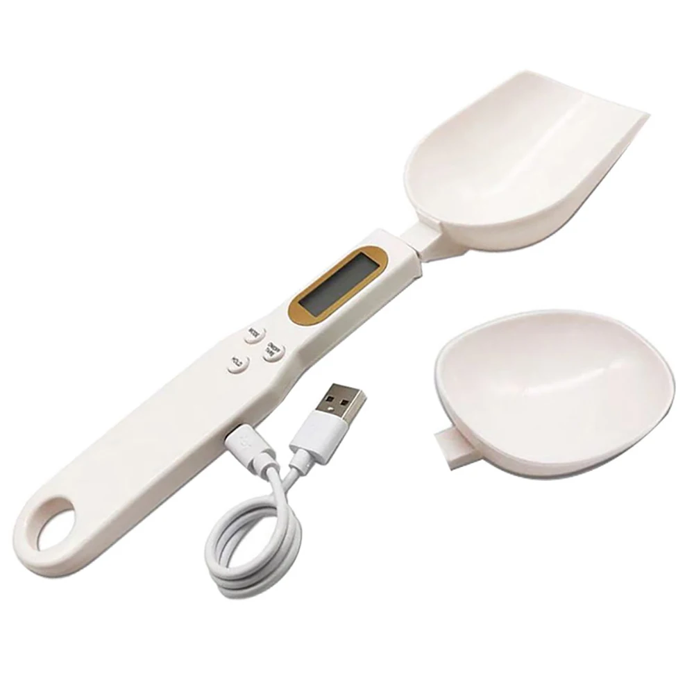 

USB Charging Measuring Spoon Gram Scales Electronic Digital Gramera Dimensional Weighing for Powder Flour Kitchen Tool