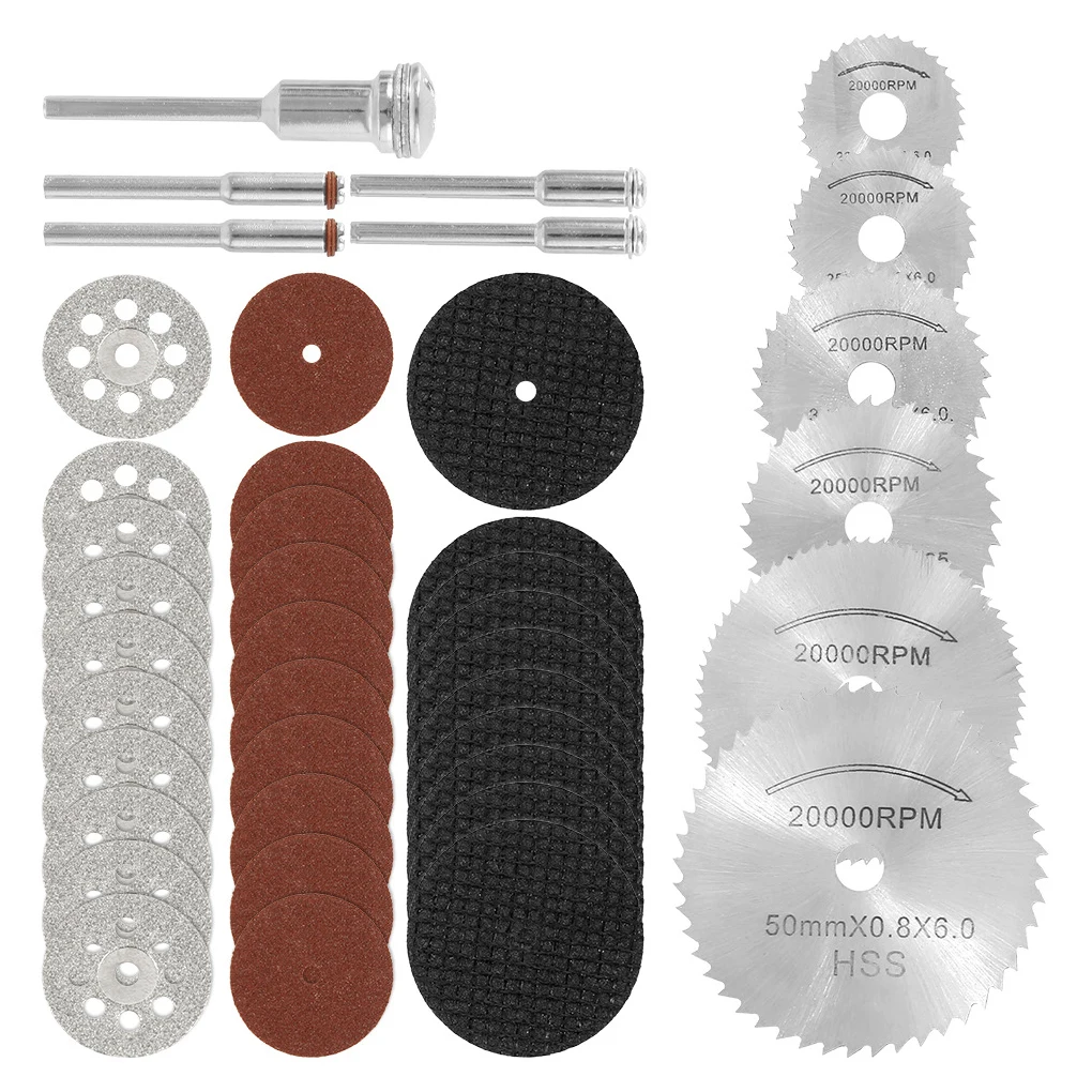 

41 Pieces Set HSS Slicing Disc Portable Reusable Home Building Metalworking Woodworking Plastic Discs Accessories