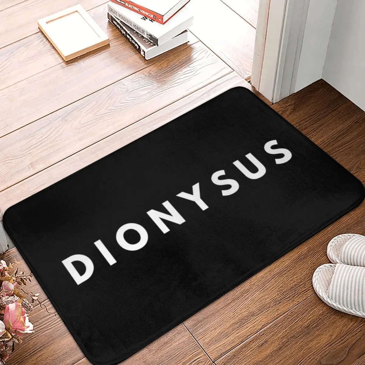 

Dionysus Greek Mythology Olympian God White Typography Bath Door Mat Rug Carpet Decor Entrance Living Room Home Kitchen Bedroom
