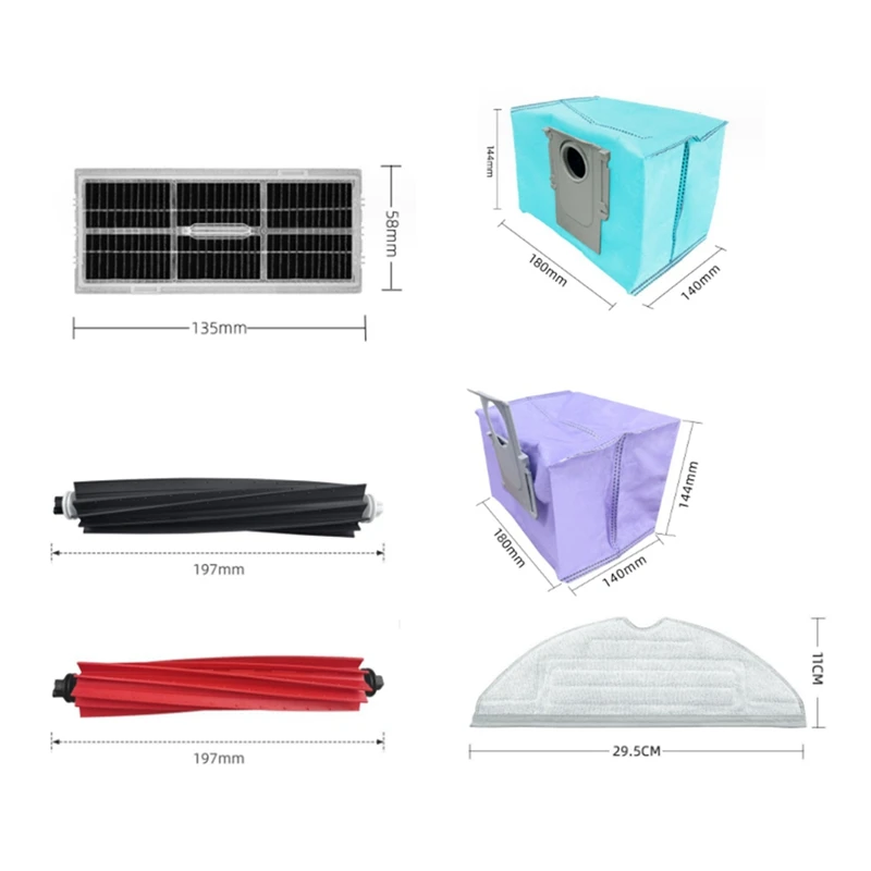 1 комплект запасных частей подходящих для Roborock S8 Pro ультра боковая щетка фильтр