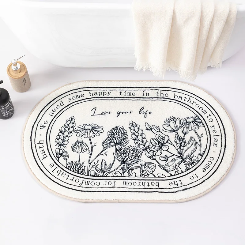

Non-slip Bath Mats Doormat Entrance Door Absorbent Bathroom Rug Home Bedroom Floor Mat Washable And Easy To Clean Kitchen Carpet
