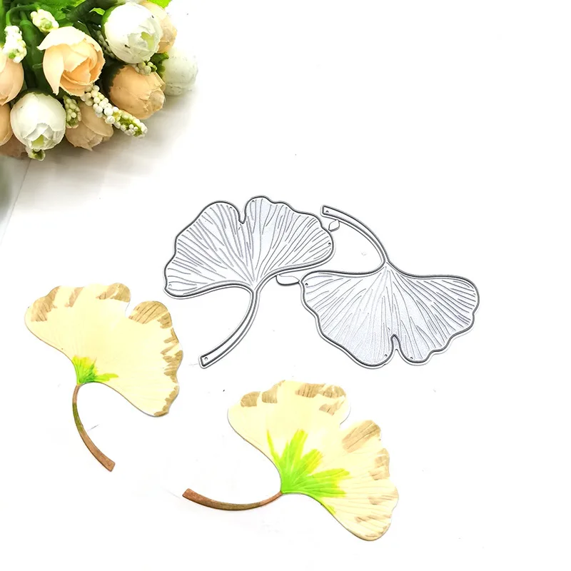 

DIY cutting knife mold carbon steel knife mold embossed knife mold template shake card ginkgo biloba leaf