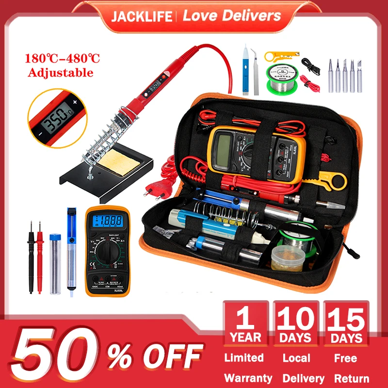 Комплект электрического паяльника с термометром 110 В 220 80 Вт комплект