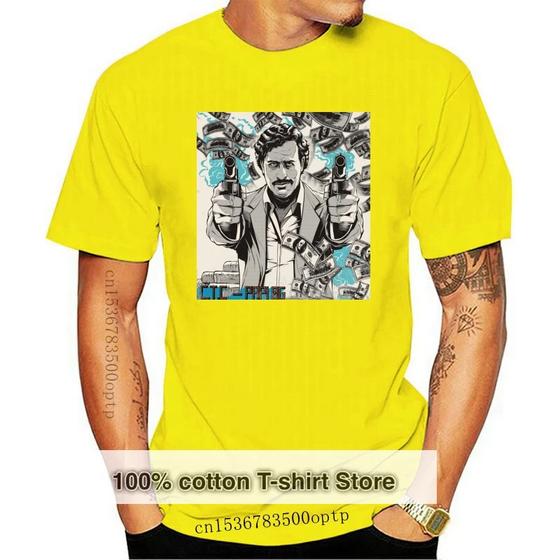 

Pablo Escobar T Shirt Cotton Crewneck Short Sleeve Custom Men T Shirts Pp Resilient Plus Size Funny T shirts-in T-Shirts