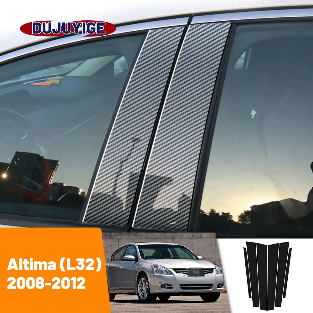 Для Nissan Altima L32 2008-2012 2009 2010 2011 углеродное волокно оконная дверная колонна наклейка