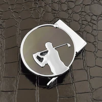 golf belt buckle head business casual men no belt heavyweight high quality brand design round pattern silver 2093s