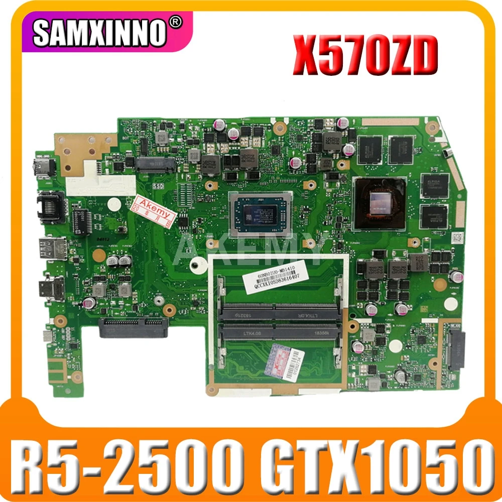X570ZD Motherboard For Asus TUF YX570Z YX570ZD X570Z X570ZD Laptop motherboard Mainboard R5-2500 CPU GTX1050 GPU