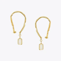 enfashion irregular auricle hoop earrings for women gold color stone loop earings fashion jewelry party gifts kolczyki e201191