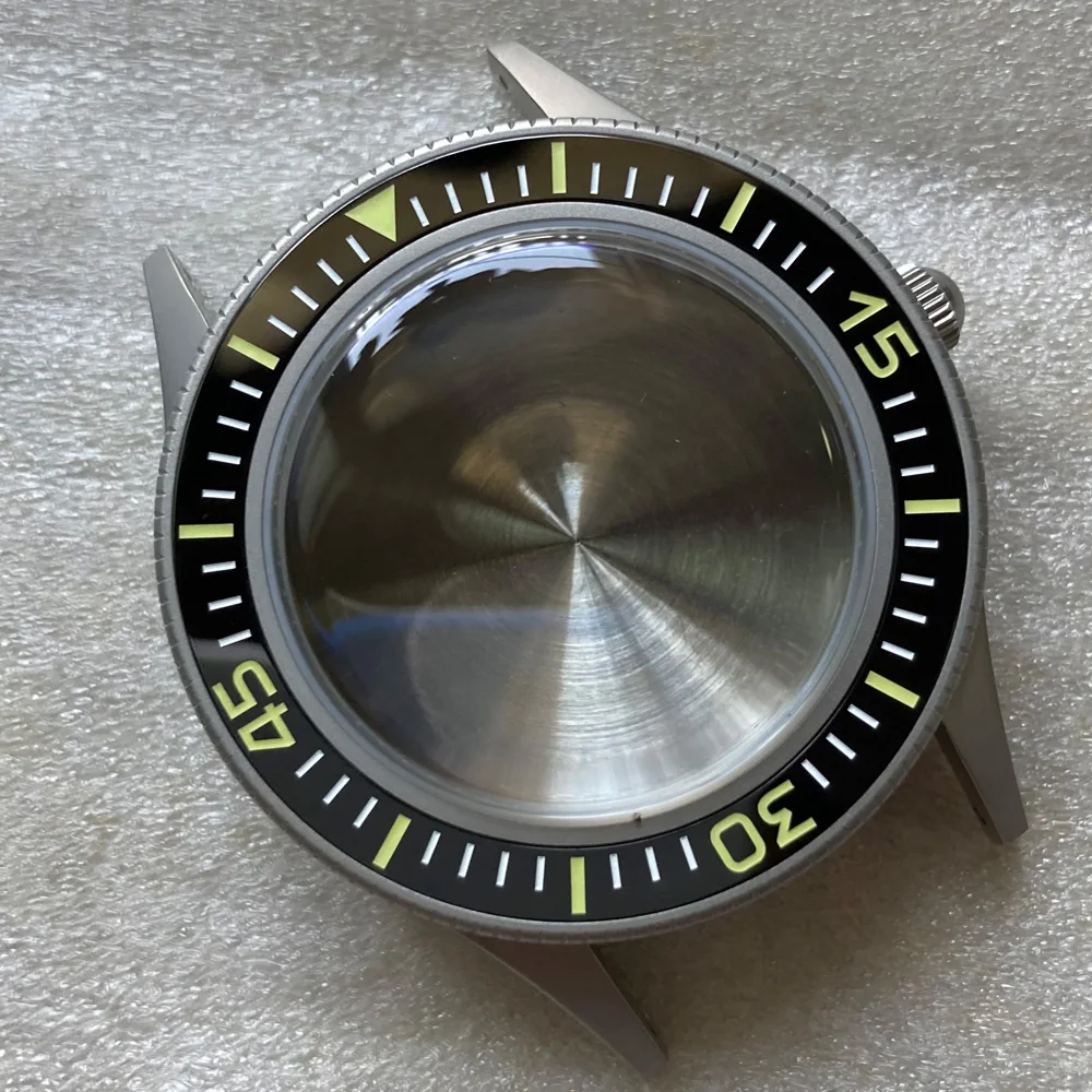 Seiko Modify Parts Solid 40mm Stainless Steel Blasting Sand Retro Watch Case K9 Bubble Glass Fit NH35/36 Movement 20Bar Luminous