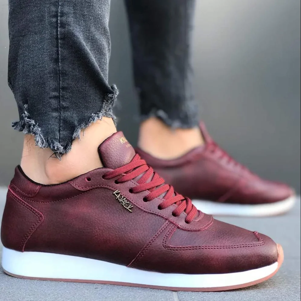 

Knack Casual Male Shoes 002 Burgundy Street Fashion Spring Summer New Creation Casual Cool